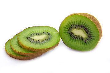 Image showing Freshly cut kiwi fruit