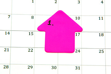 Image showing Planning on calendar