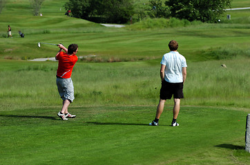 Image showing golf players