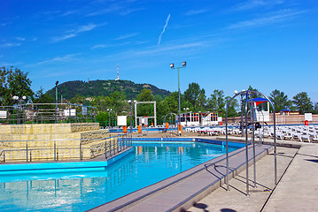 Image showing Swimming pool at mountain resort