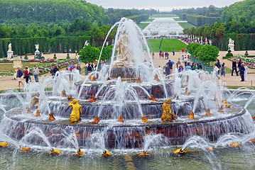 Image showing Gardens of Versailles Chateau