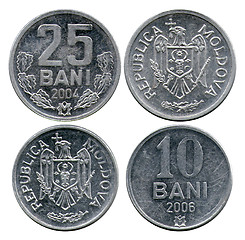 Image showing twenty five and ten bani, Republica Moldova