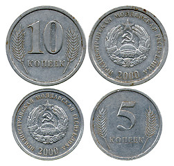 Image showing ten and five kopecks, Pridnestrovie, 2000