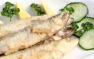 Image showing Fried smelt