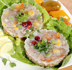 Image showing Meat snack in jelly