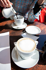 Image showing Cup of latte coffee