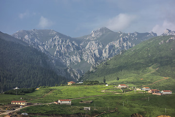 Image showing Samll village in the mountain, China 