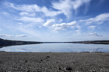 Image showing  Blue lake and sky 