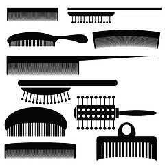 Image showing silhouettes of combs