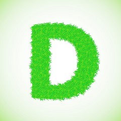 Image showing grass letter D