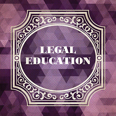 Image showing Legal Education Concept. Purple Vintage design.