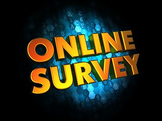 Image showing Online Survey Concept on Digital Background.