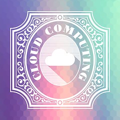 Image showing Cloud Computing. Pastels Vintage Design Concept.