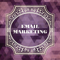 Image showing E-mail Marketing Concept. Purple Vintage design.