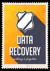 Image showing Data Recovery on Yellow in Flat Design.