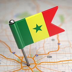 Image showing Senegal Flag on a Map Background.