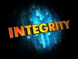 Image showing Integrity Concept on Digital Background.