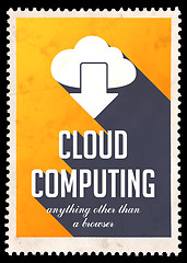 Image showing Cloud Computing on Yellow in Flat Design.