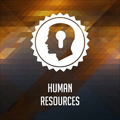 Image showing Human Resources on Triangle Background.