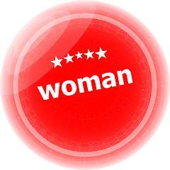 Image showing woman rubber stamp over a white background