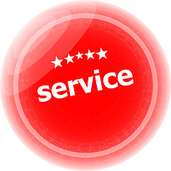 Image showing service on red rubber stamp over a white background