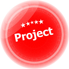 Image showing project red rubber stamp over a white background