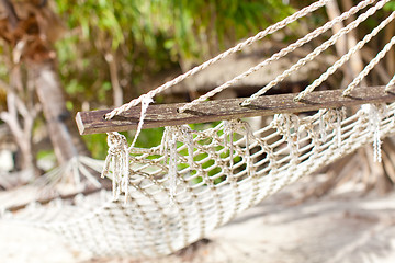 Image showing close-up of hammock