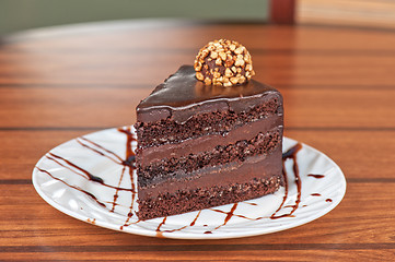 Image showing chocolate cake piece