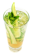 Image showing cocktail with cucumber