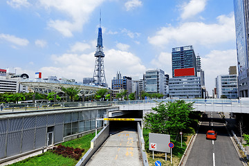 Image showing Nagoya, Japan city skyline with Nagoya Tower. 