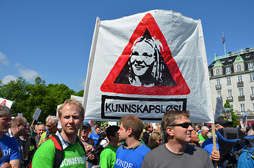 Image showing Norwegian farmers protesting