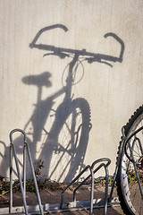 Image showing mountain bike shadow