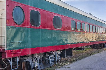 Image showing vintage railroad passenger car