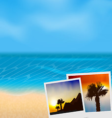 Image showing Set vacation beautiful beach photographies 