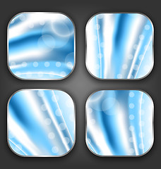 Image showing Abstract wavy backgrounds with for the app icons