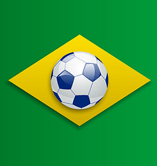 Image showing Soccer ball, concept for Brazil 2014 football championship