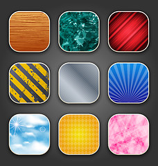 Image showing Backgrounds with texture for the app icons