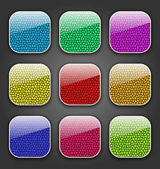 Image showing Backgrounds with leather texture for the app icons