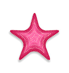 Image showing Pink starfish isolated on white background