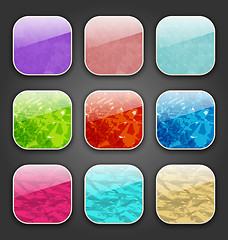 Image showing Backgrounds with grunge texture for the app icons