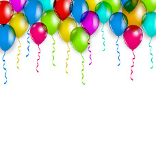 Image showing Party decoration with colorful balloons for your holiday