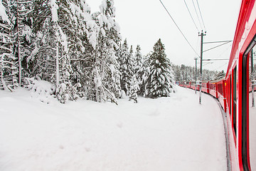 Image showing Train in the snow