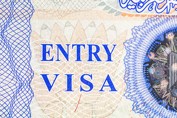 Image showing Entry Visa