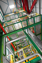 Image showing Industrial interior of a power plant