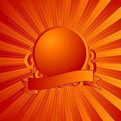 Image showing modern shield orange