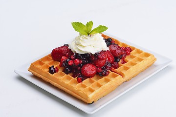 Image showing fruit wafel