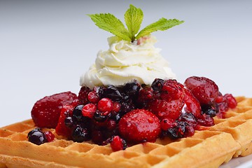 Image showing fruit wafel