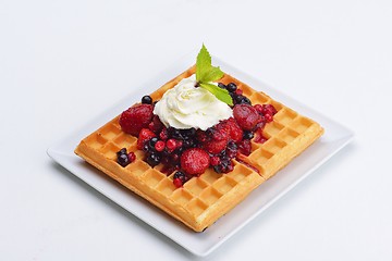 Image showing fruit wafel