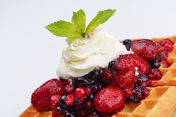 Image showing fruit wafel