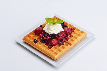 Image showing fruit wafel